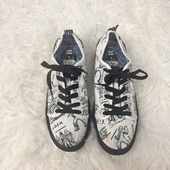 Star Wars x Toms Star Wars Sketch Print Shoes TRVL Lite Low Men's Size 8.5 W - Picture 7 of 9